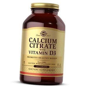 Цитрат Кальцію та Вітамін Д3 Calcium Citrate with Vitamin D3 Solgar 240таб (36313034)