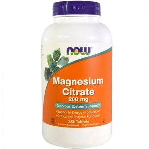 Мікроелемент Магній NOW Foods Magnesium Citrate 200 mg 250 Tabs