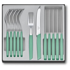 Набір столових приладів Victorinox Swiss Modern Table Set 12 предметів Зелений (6.9096.11W41.12)