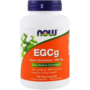 Зелений чай NOW Foods EGCg Green Tea Extract 400 mg 180 Veg Caps