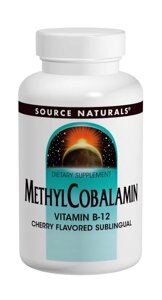 Метилкобаламін В12 Source Naturals 5 мг смак вишні 60 таблеток для розсмоктування (SN1329)