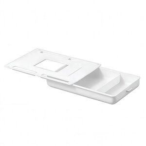 Висувний органайзер під стіл No Brand Універсальний 21.5х15.3х3 см Білий (STRPLC-0751)