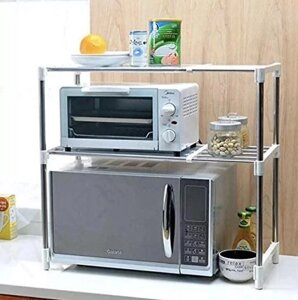 Полку органайзер для мікрохвильовки Multi Function Telescopic Framework 85x60x25 см