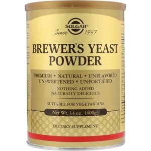 Пивні дріжджі Solgar Brewer's Yeast Powder 14 oz 400 g /13 servings/