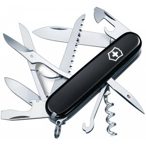 Швейцарський ніж Victorinox Huntsman 91 мм 15 функцій Чорний у блістері (1.3713.3B1)