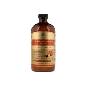 Мікроелемент Кальцій Solgar Liquid Calcium Magnesium Citrate with Vitamin D3 16 fl oz 473 ml Natural Orange Vanilla