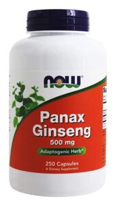 Женьшень Panax Ginseng Now Foods 500 мг 250 капсул