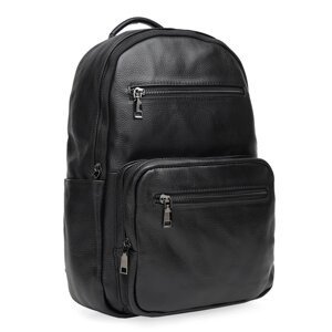 Чоловічий шкіряний рюкзак Borsa Leather K12626-black