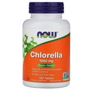 Хлорелла Chlorella Now Foods 1000 mg у таблетках №120