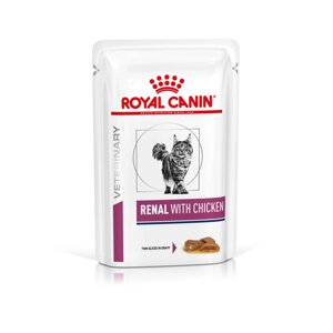 Вологий корм для котів Royal Canin Renal with chicken при захворюваннях нирок 85 г