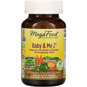 Вітаміни для вагітних Baby & Me 2, MegaFood, 60 таблеток