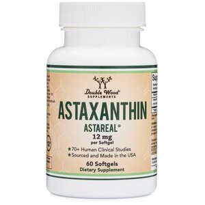 Астаксантін Double Wood Supplements Astaxanthin 12 mg 60 Softgels