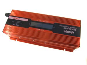 Перетворювач авто інвертор 12V-220V 2000W з LCD дисплеєм UKC