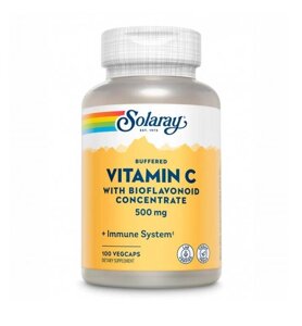 Вітаміни Solaray Vitamin C with Bioflavonoid Concentrate 500mg 100 vcaps (1086-2022-10-1024)