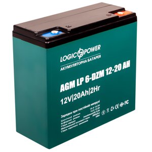 Тягова акумуляторна батарея AGM LogicPower LP 6-DZM-20 12V 20Ah