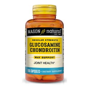 Глюкозамін та Хондроїтин Glucosamine Chondroitin Regular Strength Mason Natural 100 капсул