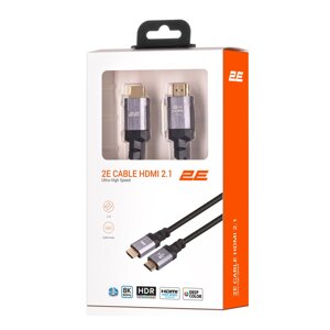 Провід HDMI 2E HDMI M/M 3 м 2.1 4K/120Hz 8K/60Hz 48Gbps Ultra High Speed Чорний