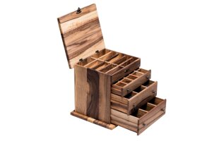 Організатор із дерева для зберігання аксесуарів ecoWalnut 247х218х249 мм
