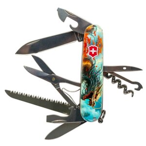 Складаний ніж Victorinox Huntsman Zodiac Бойовий дракон (1.3713.7.Z3230p)