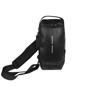 Сумка нагрудна через плече Lesko 694 32х16х10 см Black 13267-85743