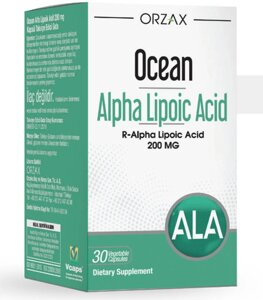 Вітамінний комплекс Orzax Ocean Alpha Lipoic Acid 200 мг 30 капсул (0036)