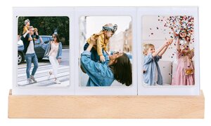 Настільна фоторамка Fujifilm на 3 фото з підсвічуванням для Instax Mini (2310334993)