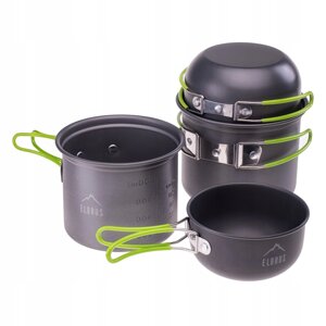 Набір посуду Elbrus Hike Pro Cook 4 SET Grey/Lime