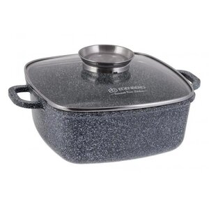 Каструля-казан з кришкою Edenberg EB-3974 з мармуровим антипригарним покриттям 5.5L 26см Grey