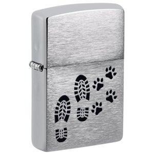 Запальничка бензинова Zippo Footprints Design Сріблястий (46322)