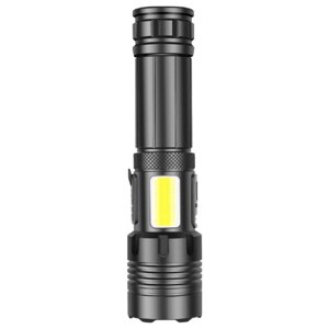 Ліхтар ручний Quantum QM-FL1035 Perfect 5W LED zoom + 3W COB з Type-C з функцією Power Bank, Li-ion 18650/2600 mAh