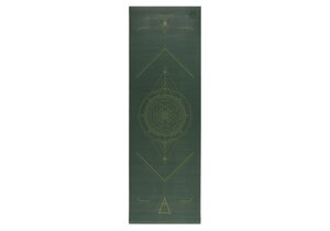 Килимок для йоги Bodhi Leela Yantralign — Янтра Forest Green 183x60x0.4 див