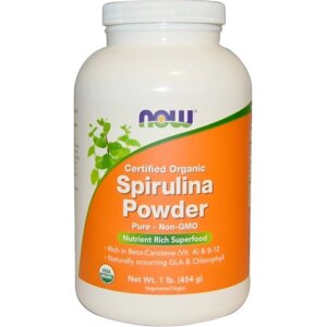 Спіруліна NOW Foods Spirulina Powder 454 g /138 servings/