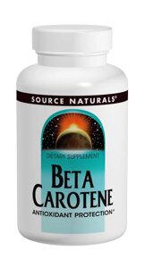 Бета каротин Вітамін А Source Naturals 25000IU 100 желатинових капсул (SN0403)