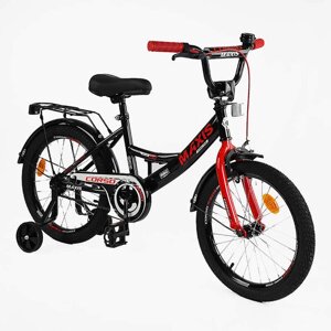 Дитячий велосипед 18" Corso Maxis Чорно-червоний (162142)