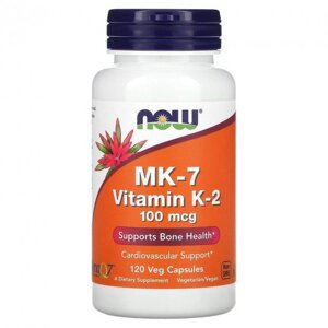 Вітамін K NOW Foods Vitamin K-2 MK7 100 mcg 120 Veg Caps