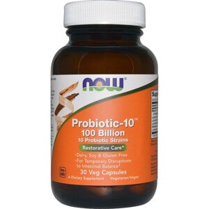 Пробіотичний комплекс Probiotic 100 Billion, Now Foods, 30 гелевих капсул