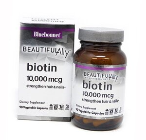 Біотин Beautiful Ally Biotin 10000 Bluebonnet Nutrition 90вегкапс (36393090)