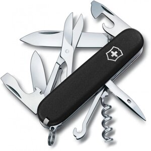 Складаний ніж Victorinox Climber Mat Чорний матовий лак з жовтим лого (1.3703.3_M0008p)