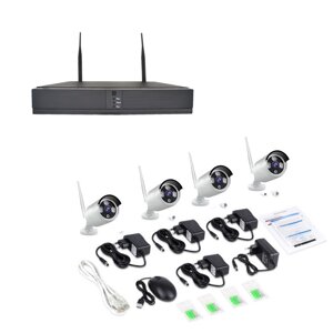 Комплект WiFi IP відеоспостереження бездротовий DVR 5G 8806IL3-4 KIT 4ch метал HD набір на 4 камери з реєстратором