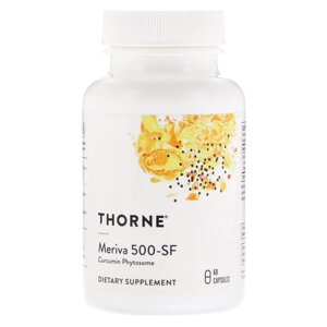 Фітосоми Куркуміну 500-SF, Curcumin Phytosome Meriva, Thorne Research, 60 гелевих капсул