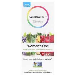 Полівітаміни Для жінок, Women's One Vibrance, Rainbow Light, 60 таблетки