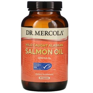 Жир дикого аляскинського лосося Wild Caught Alaskan Salmon Oil Dr. Mercola 90 капсул