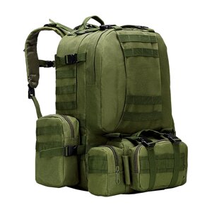 Рюкзак тактичний + 3 підсумка AOKALI Outdoor B08 75L Green (5367-17010)