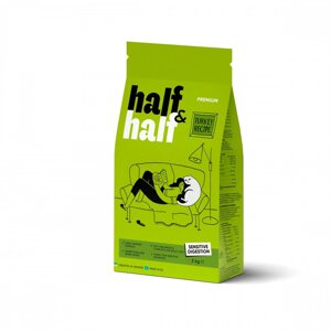 Сухий корм для кішок з чутливим травленням та шкірою Half&Half Sensitive Digestion 2 кг з індичкою (20826)