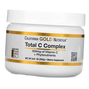 Комплекс з Вітаміном С та Фітонутрієнтами Total C Complex California Gold Nutrition 250г (36427028)