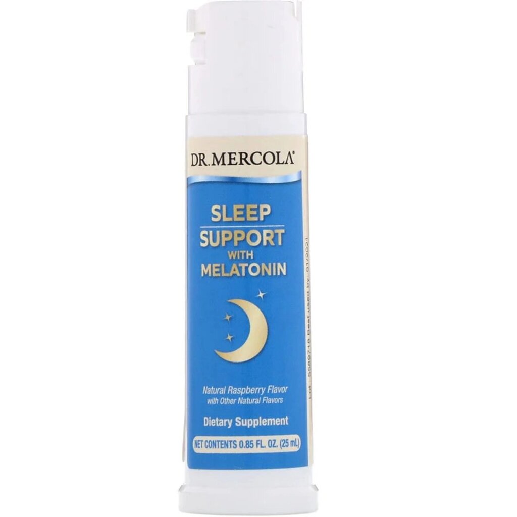 Підтримка сну з Мелатоніном спрей із малиновим смаком Sleep Support Spray with Melatonin Dr. Mercola 25 мл від компанії Придбай - фото 1