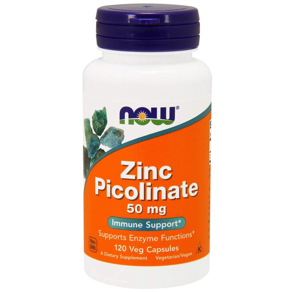 Піколінат цинку Zinc Picolinate Now Foods 50 мг 120 вегетаріанських капсул від компанії Придбай - фото 1