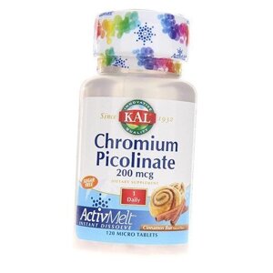 Піколінат Хрома Chromium Picolinate 200 KAL 120таб Булочка з корицею (36424011)