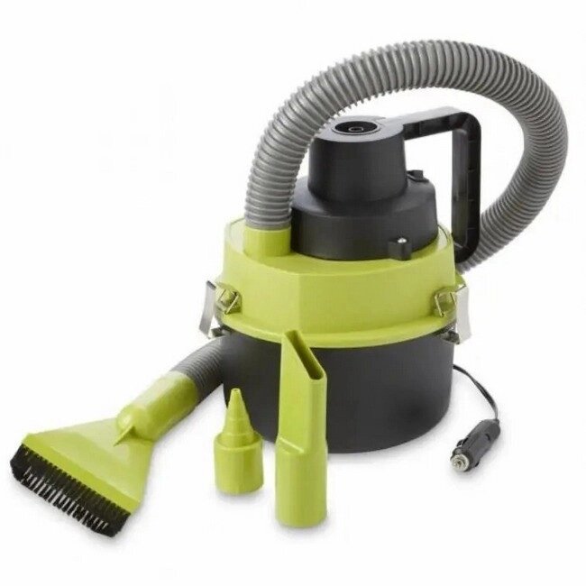 Пилосос автомобільний для сухого та вологого прибирання Dry Vacuum 8917 Black/Green CNV від компанії Придбай - фото 1