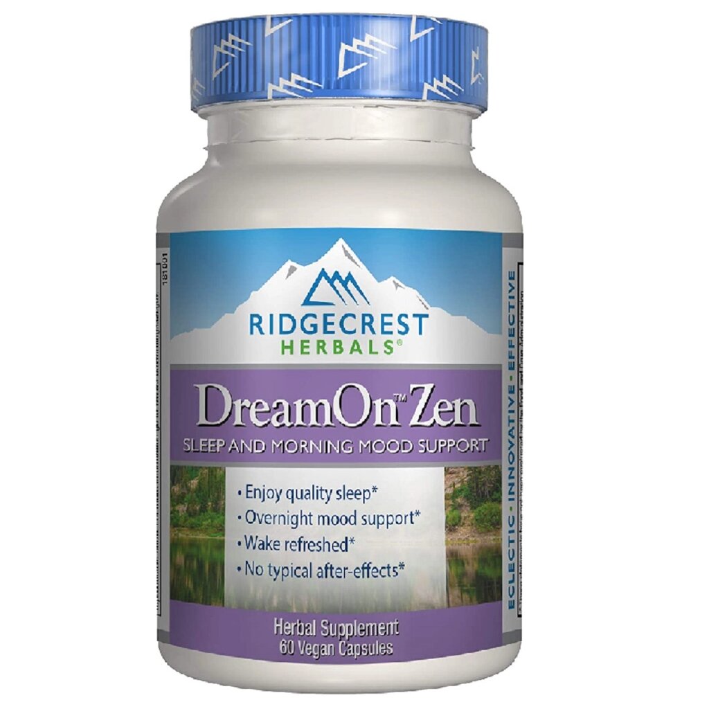 Природний Комплекс для Здорового Сну, DreamOn Zen, RidgeCrest Herbals, 60 вегетаріанських капсул від компанії Придбай - фото 1